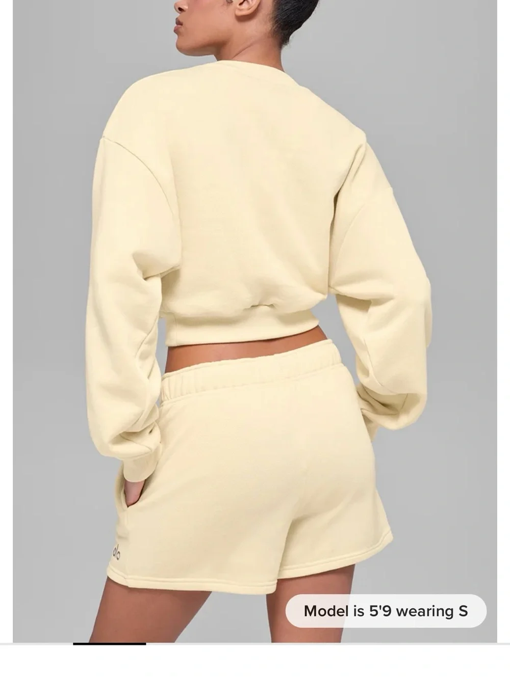 Alo yoga cropped accolade crewneck nwt size  xs